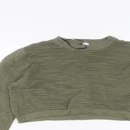Womens UK Size S H&M Green Pullover Jumper