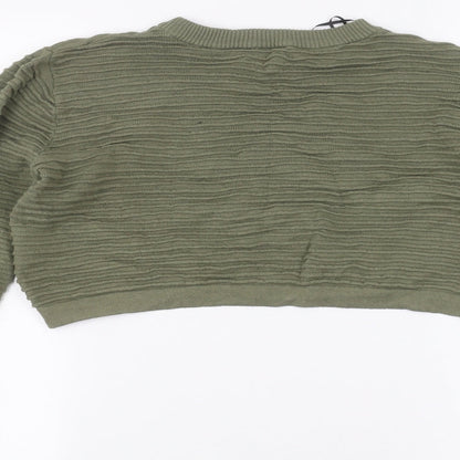 Womens UK Size S H&M Green Pullover Jumper