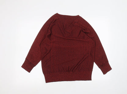 Womens UK Size 12 M&Co Red Basic T-Shirt