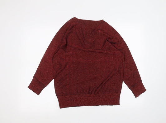 Womens UK Size 12 M&Co Red Basic T-Shirt
