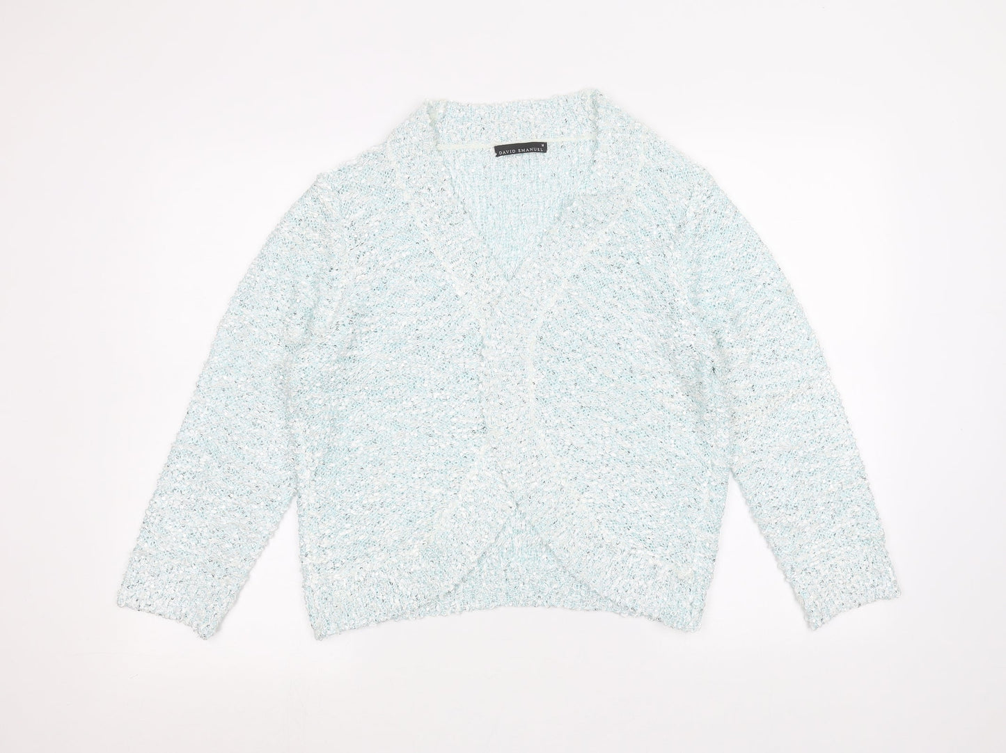 DAVID EMANUEL Womens Blue   Cardigan Jumper Size M