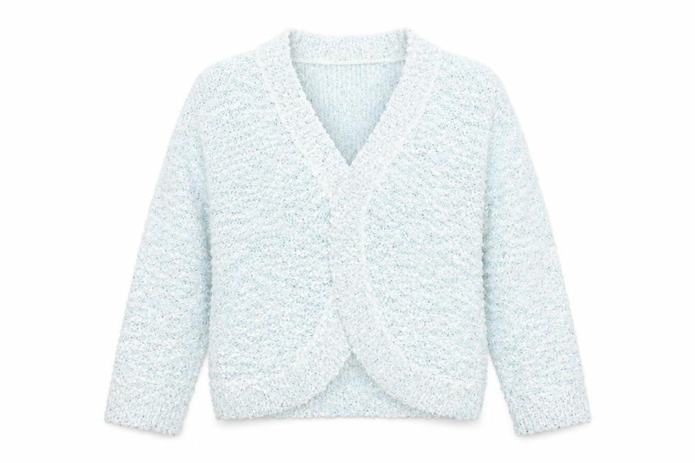 Womens UK Size M DAVID EMANUEL Blue Cardigan Jumper