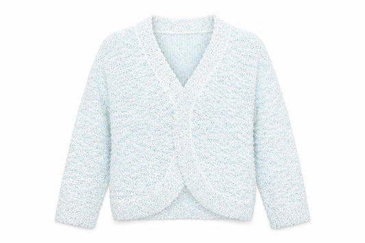 Womens UK Size M DAVID EMANUEL Blue Cardigan Jumper