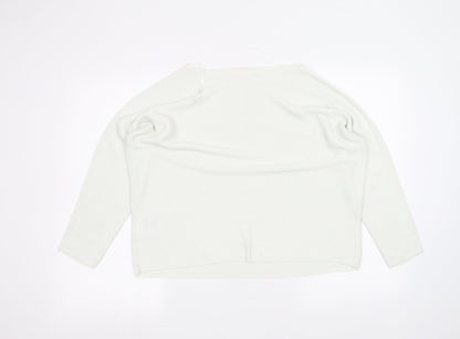Womens UK Size M H&M White Pullover Jumper