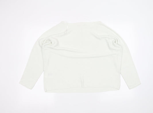 Womens UK Size M H&M White Pullover Jumper