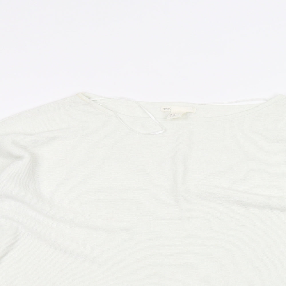 Womens UK Size M H&M White Pullover Jumper