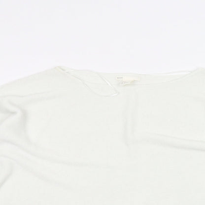 Womens UK Size M H&M White Pullover Jumper