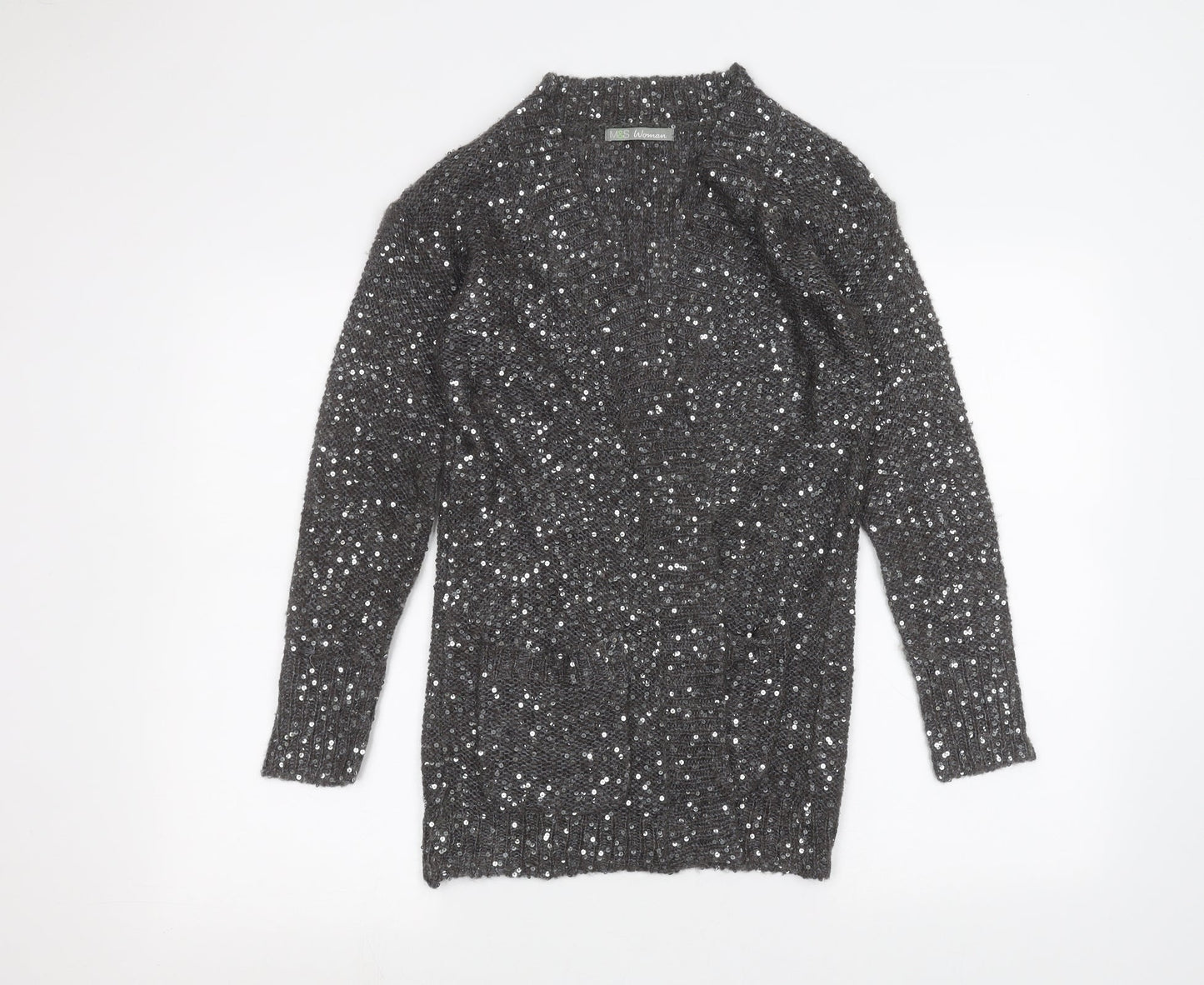 Womens UK Size 10 Marks and Spencer Black Cardigan Jumper