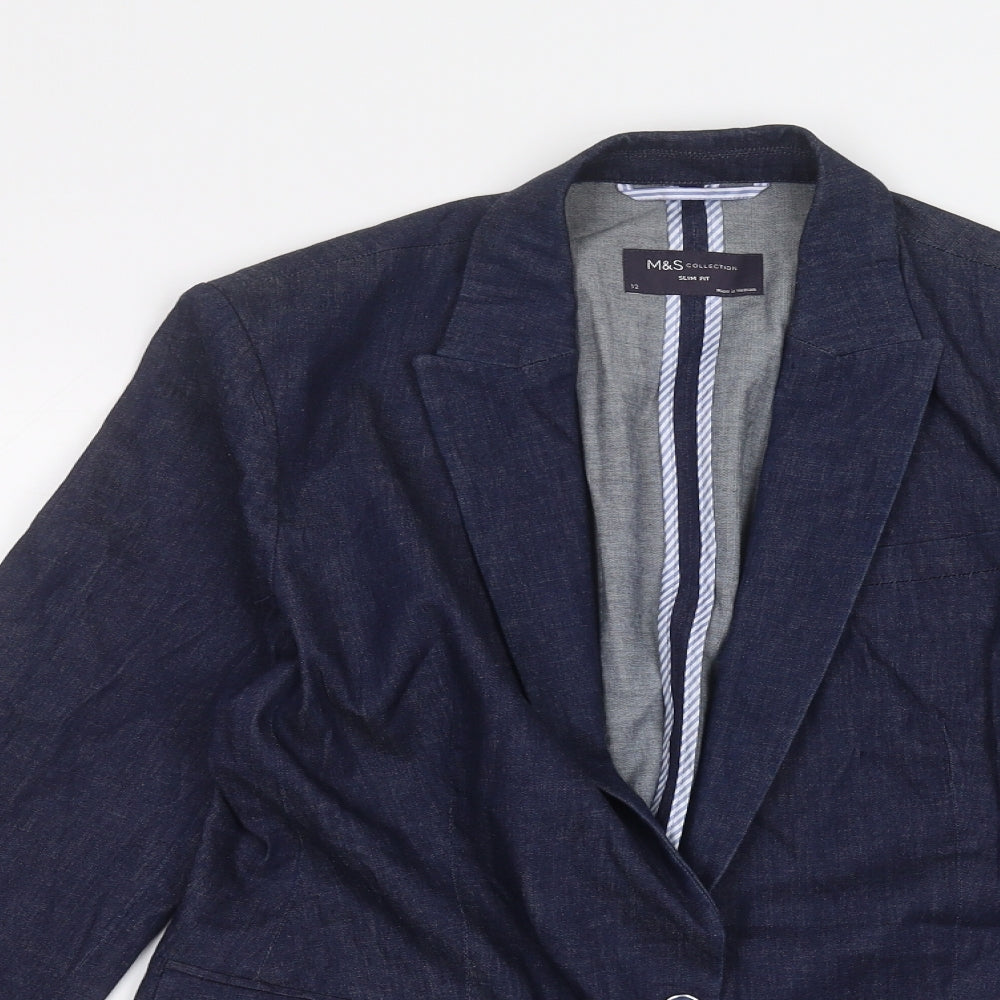 Womens UK Size 12 Marks and Spencer Blue Jacket
