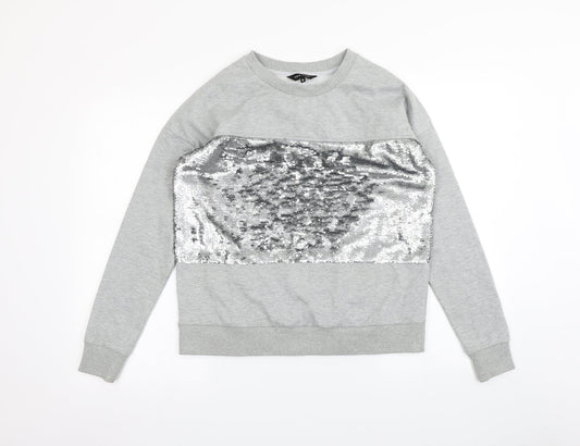 Womens UK Size 10 New Look Grey Pullover Jumper