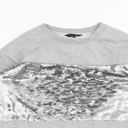 Womens UK Size 10 New Look Grey Pullover Jumper