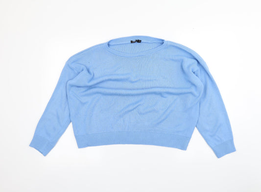 Boohoo Womens Blue   Pullover Jumper Size M