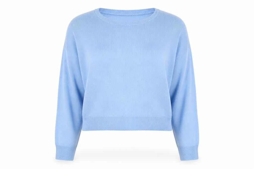 Womens UK Size M Boohoo Blue Pullover Jumper
