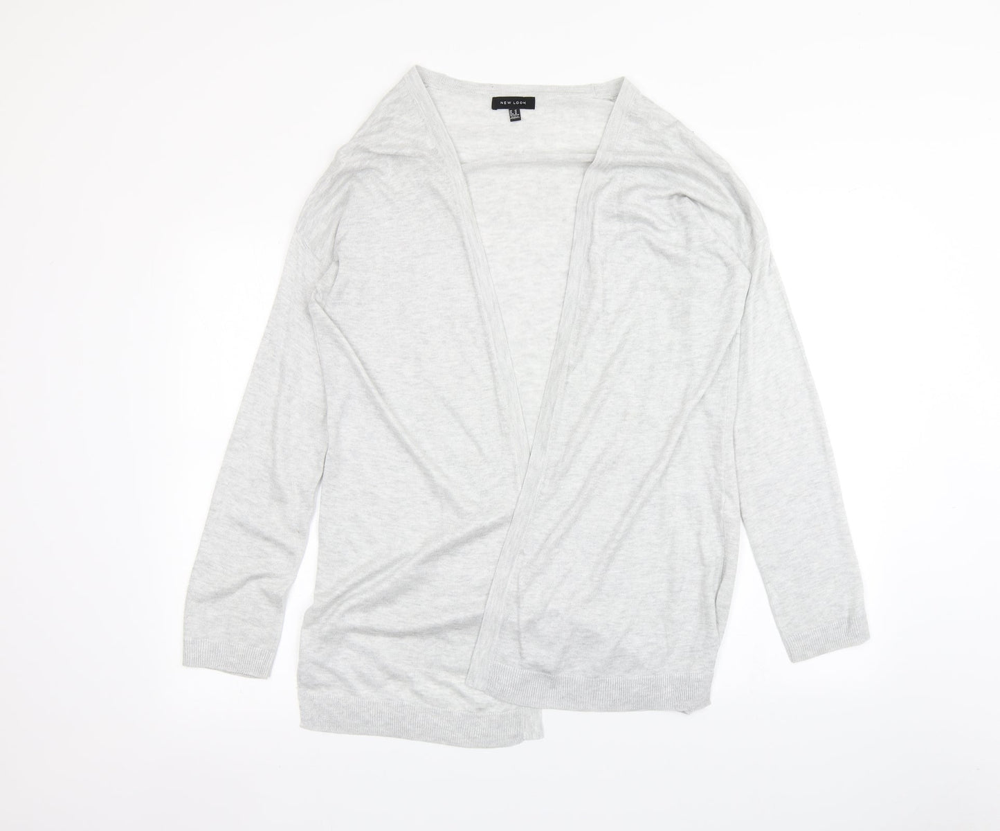 Womens UK Size M New Look Silver Cardigan Jumper
