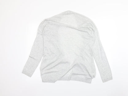 Womens UK Size M New Look Silver Cardigan Jumper
