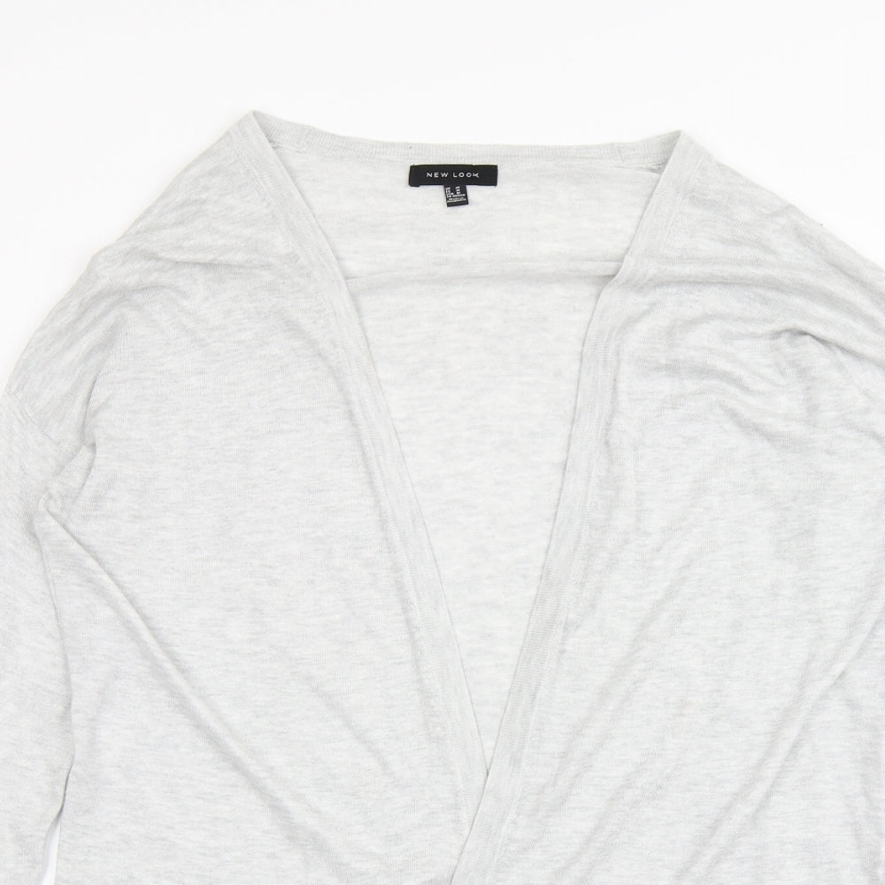 Womens UK Size M New Look Silver Cardigan Jumper