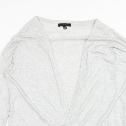 Womens UK Size M New Look Silver Cardigan Jumper