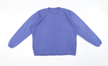 Womens UK Size  Preworn Purple Pullover Jumper