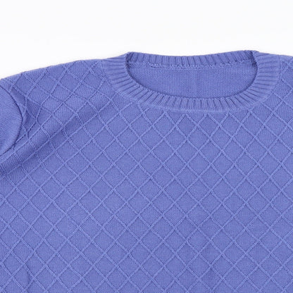 Womens UK Size  Preworn Purple Pullover Jumper