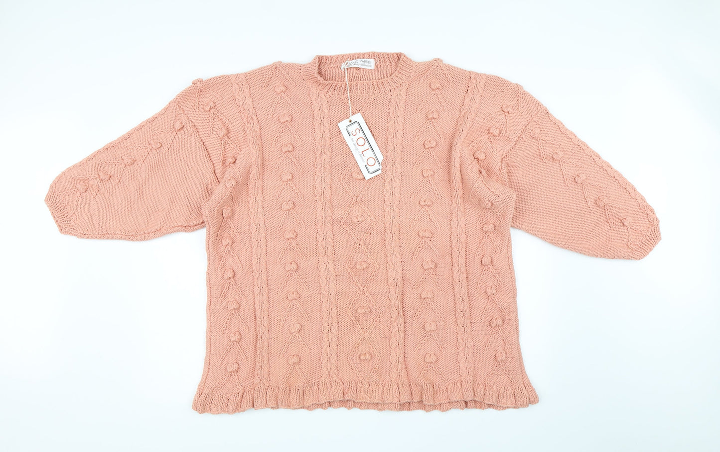 Solo Womens Pink Argyle/Diamond  Pullover Jumper