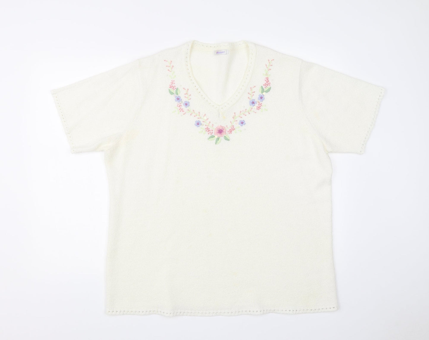 Womens UK Size  Damart White Basic T-Shirt