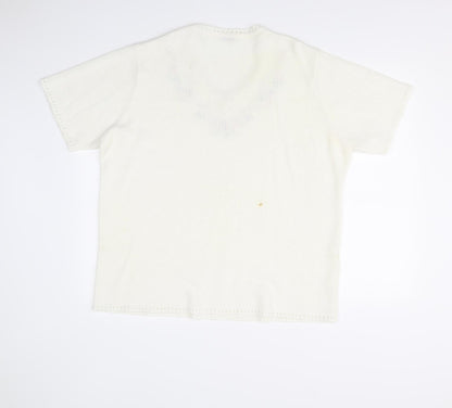 Womens UK Size  Damart White Basic T-Shirt