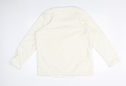 George Womens White Argyle/Diamond   Pyjama Top Size 14