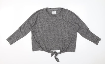 Primark Womens Grey Solid   Pyjama Top Size S