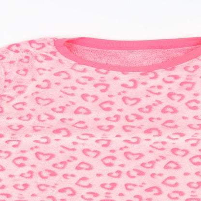George Womens Pink Animal Print   Pyjama Top Size 14