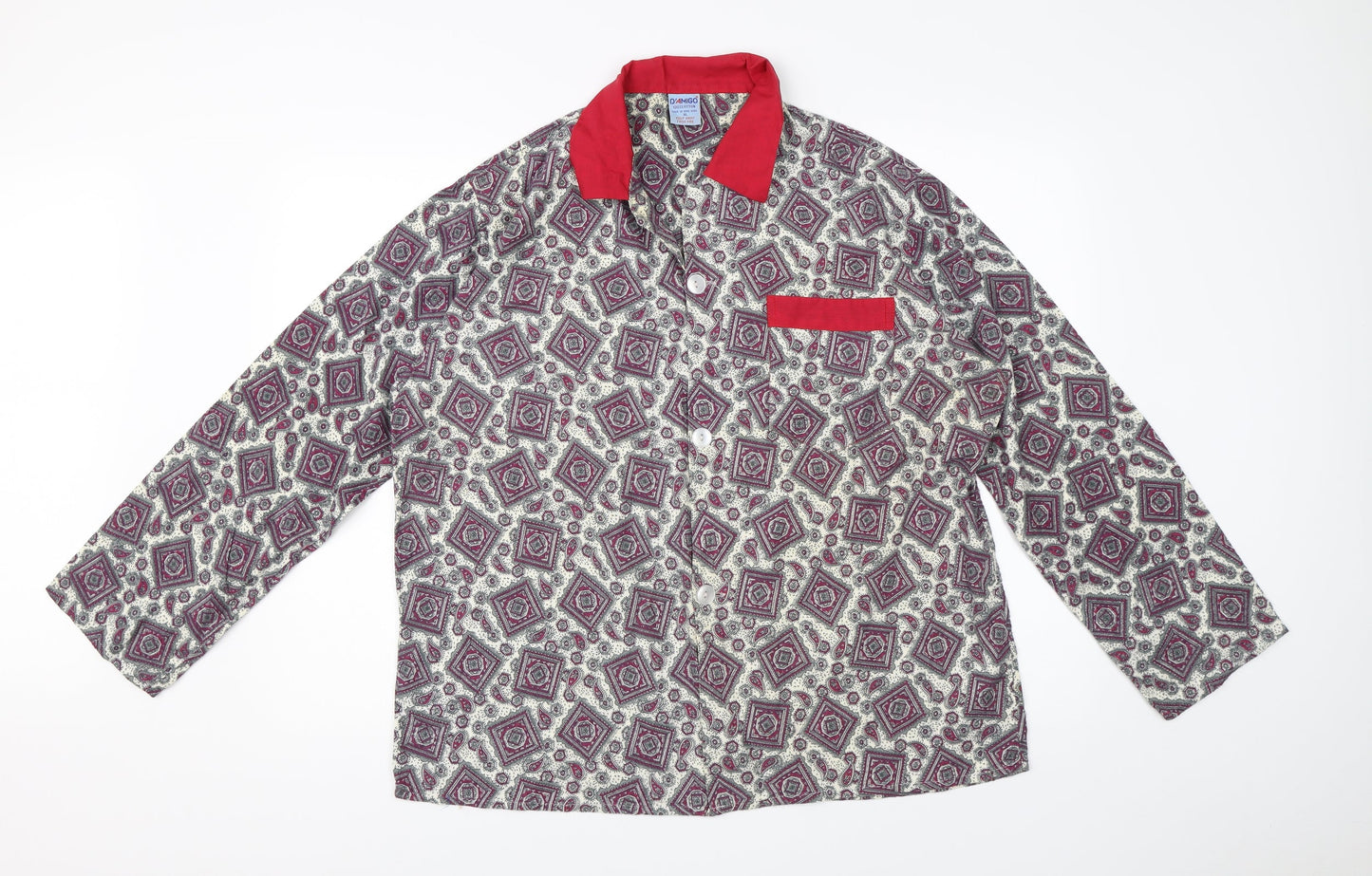 Mens UK Size XL DAMIGO Multicoloured  Button-Up Long Sleeve Casual Shirt