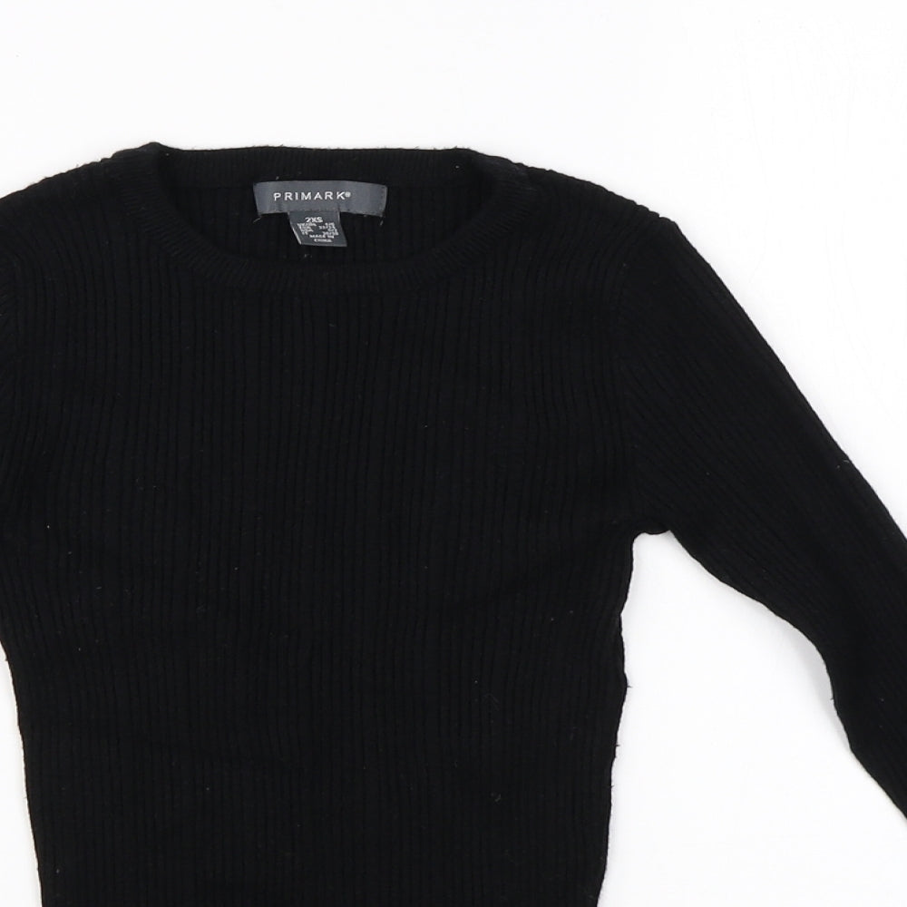 Primark Womens Black   Basic T-Shirt Size 2XS