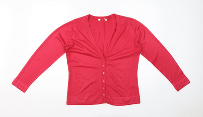 Womens UK Size  Preworn Pink Cardigan Jumper