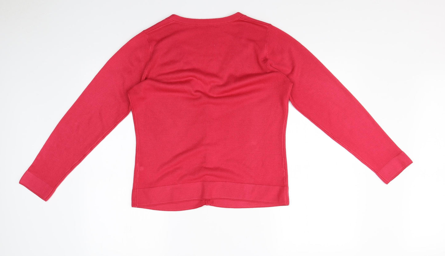Womens UK Size  Preworn Pink Cardigan Jumper