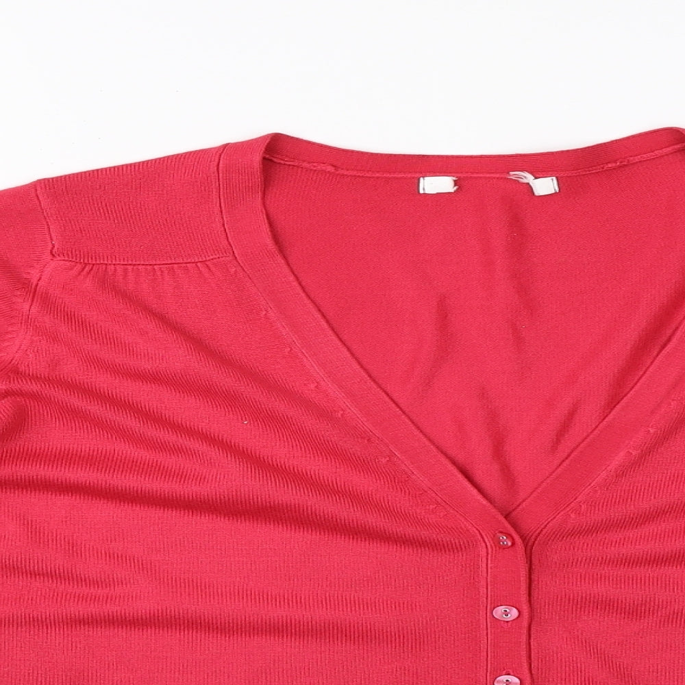 Womens UK Size  Preworn Pink Cardigan Jumper