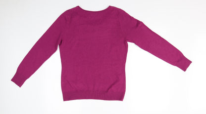 Womens UK Size 12 Per Una Purple Basic T-Shirt