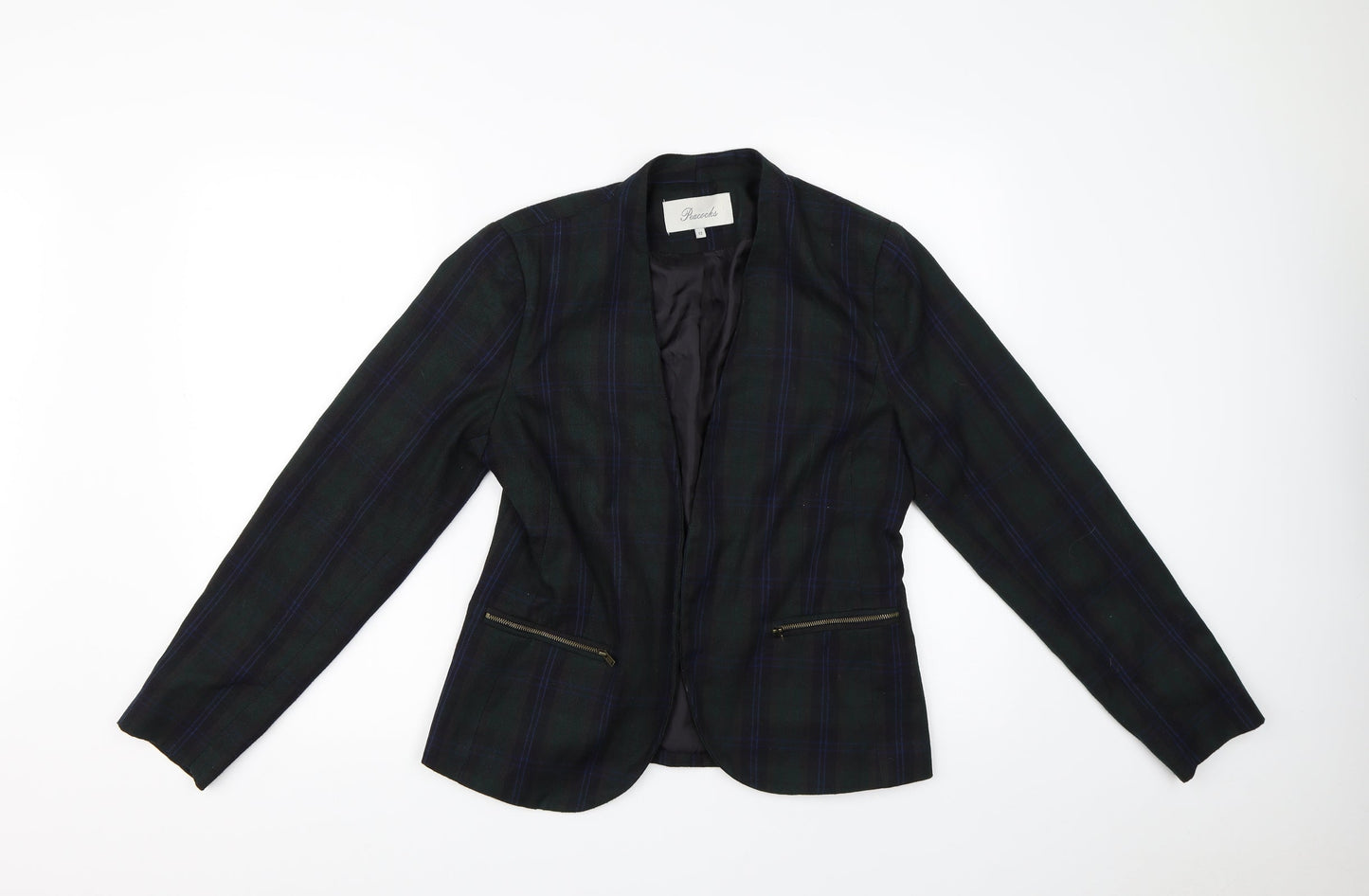 Peacocks Womens Multicoloured Check  Jacket Blazer Size 12