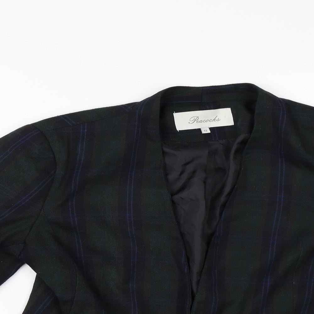 Peacocks Womens Multicoloured Check  Jacket Blazer Size 12