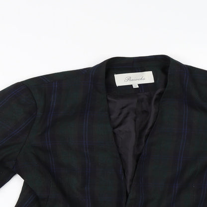 Peacocks Womens Multicoloured Check  Jacket Blazer Size 12