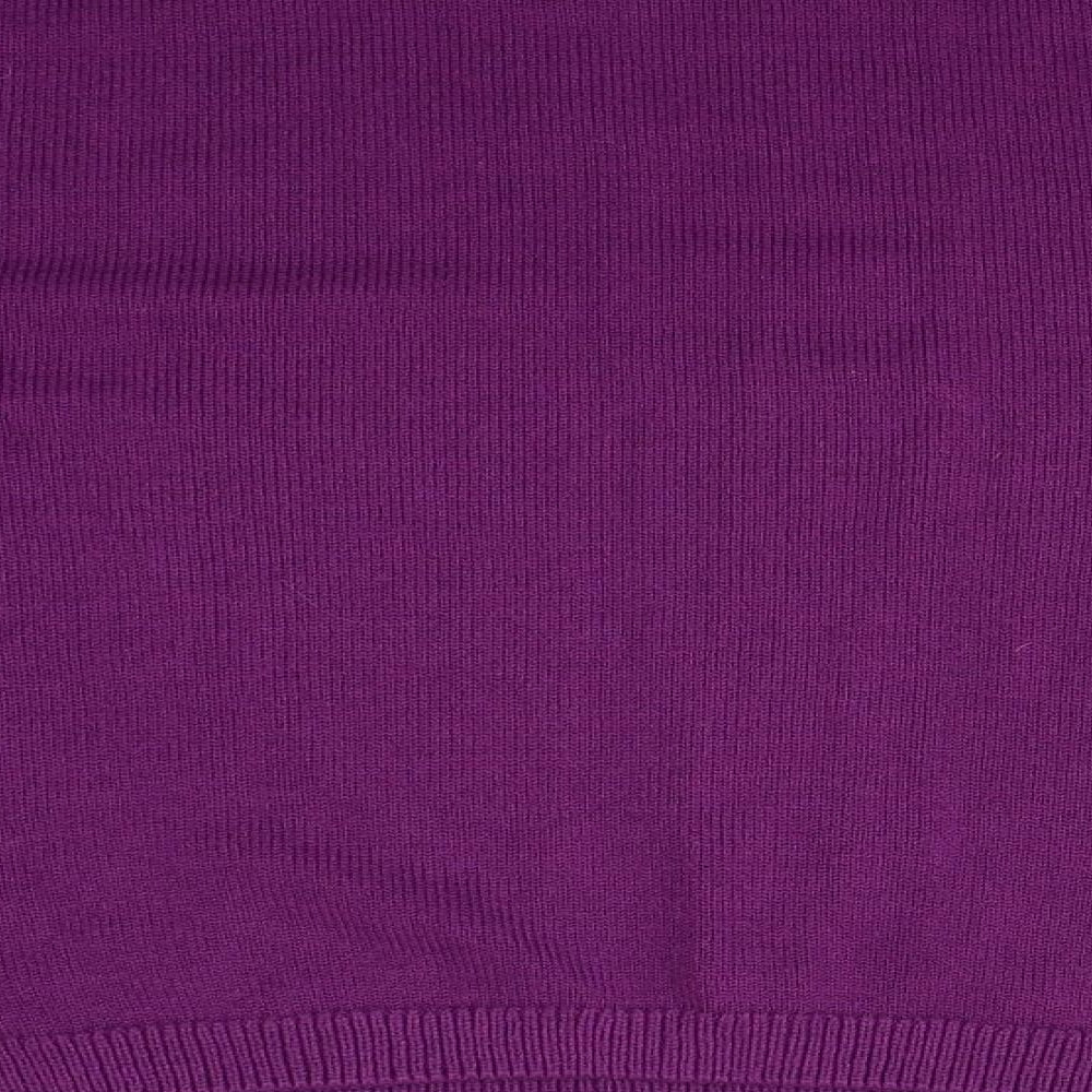 ISLE Womens Purple Striped  Pullover Sweatshirt Size 12