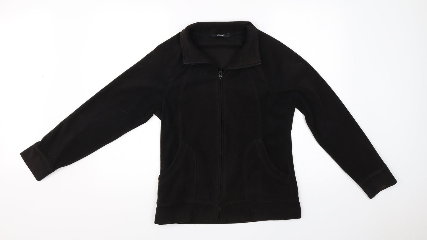 George Womens Black   Full Zip Jumper Size 10