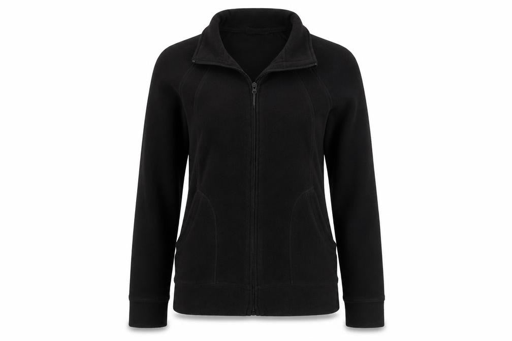 Front view of George women’s black full zip jumper, size UK 10