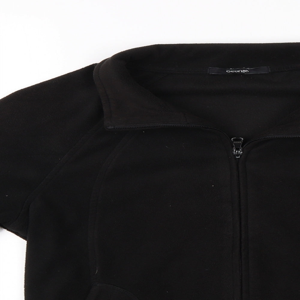 George Womens Black   Full Zip Jumper Size 10