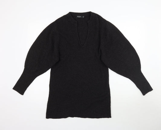 Soaked Womens Black  Knit Pullover Jumper Size S  - Balloon Sleeve