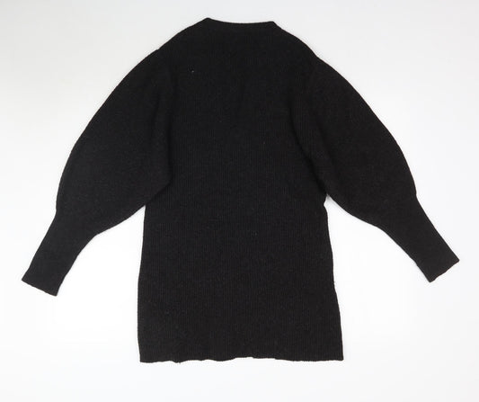 Soaked Womens Black  Knit Pullover Jumper Size S  - Balloon Sleeve