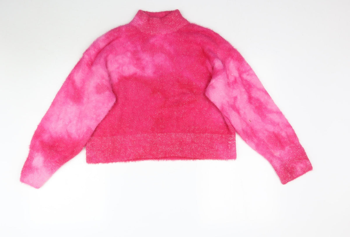 Womens UK Size S H&M Pink Pullover Jumper