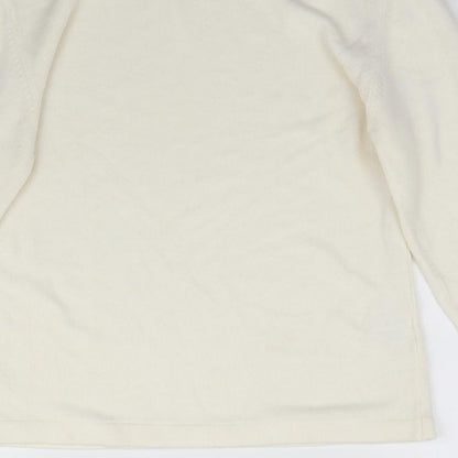 Acrylic Womens Ivory  Knit Pullover Jumper Size 14
