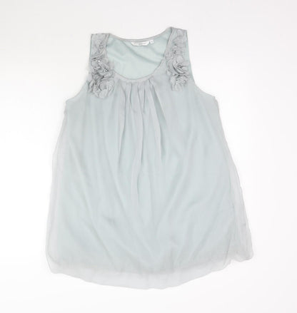 Womens UK Size 12 New Look Blue Basic Blouse