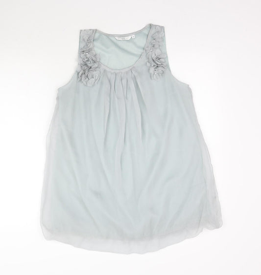 Womens UK Size 12 New Look Blue Basic Blouse