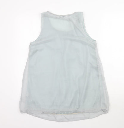 Womens UK Size 12 New Look Blue Basic Blouse