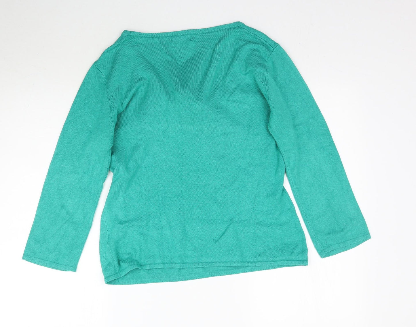 Womens UK Size 14 Kaliko Green Basic Blouse